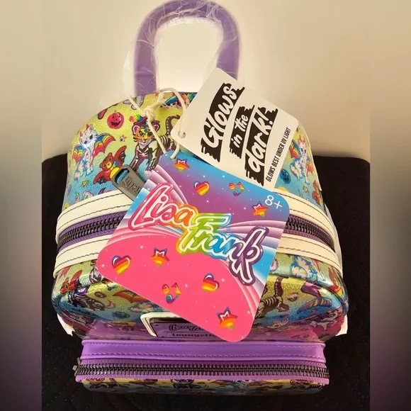 LAST SALE! Lisa Frank X Loungefly Halloween Holo Backpack! Glitter&Glows In Dark - Picture 9 of 16